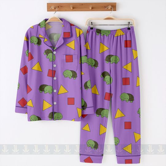 Discover Zoey Turtle Demon Huntrx Hunter Unisex Satin Pajamas Set, Tiger Pajamas Pant, Long Sleeve And Short Styles