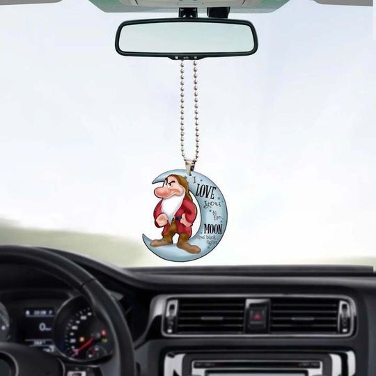 Discover Funny Grumpy Dwarf Car Ornament, Snow White Seven Dwarfs Character Hanging Decoration