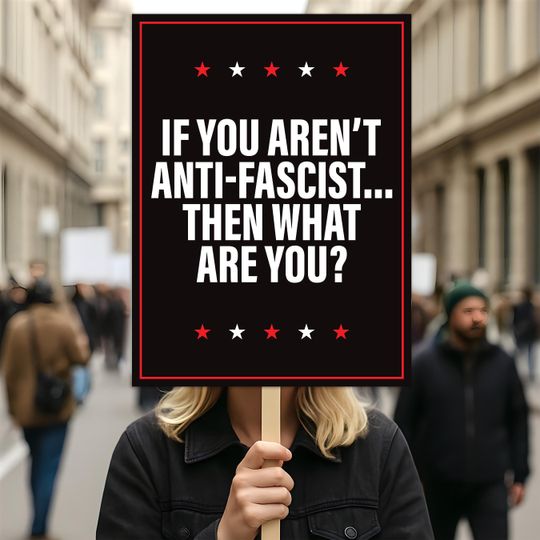 Discover No Kings In America Protest Sign, Anti-Trump Resistance, Democracy Not Oligarchy Political Activist Poster, Resist Fascism Rally Sign