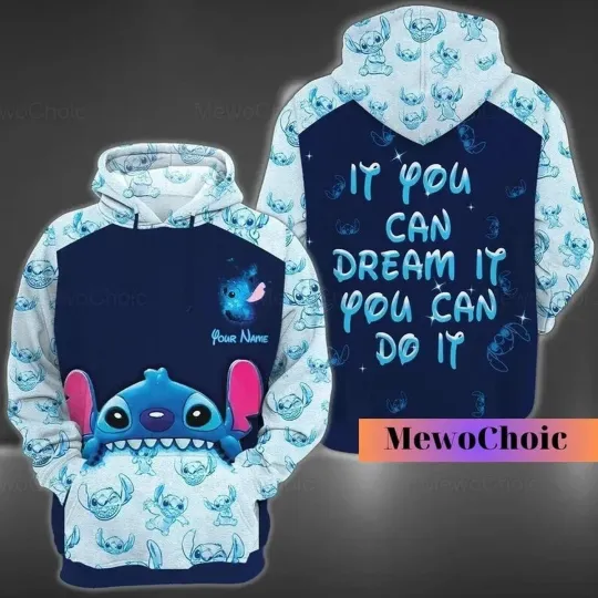 Stitch Ohana 3D HOODIE Mother Day Gift All Over Print Best Price Us Size1