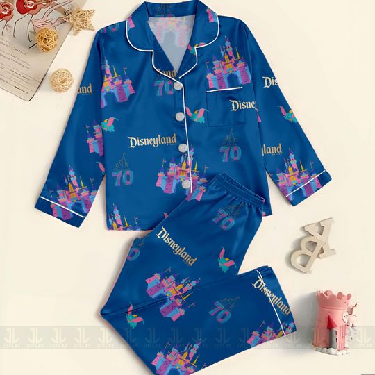 Discover Disneyland 70th Castle Unisex Satin Pajamas Set, Nightmare Before Christmas Shirt, Long Sleeve And Short Styles