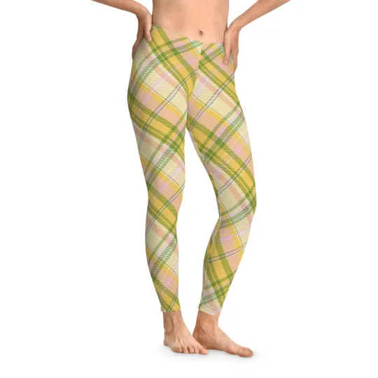 Discover Girly Plaid Leggings, Women's Fashion Pants