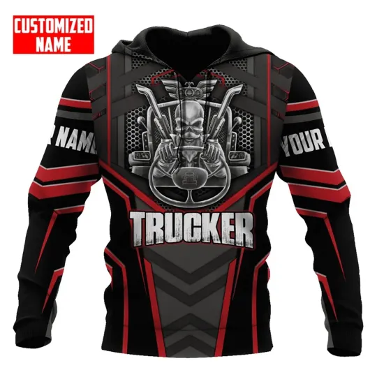 Discover Personalized Trucker All Over Print 3D HOODIE Best Price Halloween Gift,