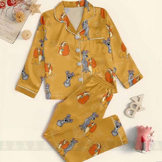 Lady Tramp Couple Unisex Pajamas Set, Spooky Season Pajamas