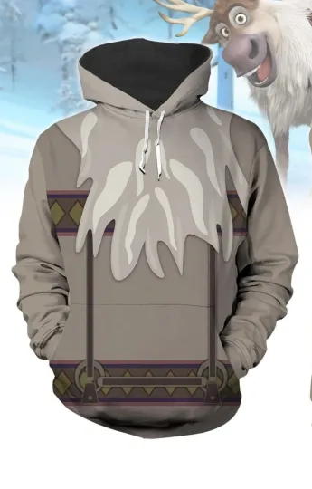 Discover Halloween Frozen Sven Costume 3D Hoodie