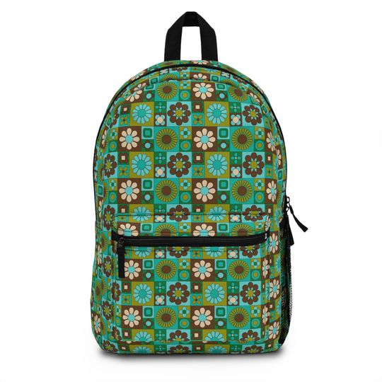 Discover Floral Polyester Backpack: Vibrant School Travel Bag
