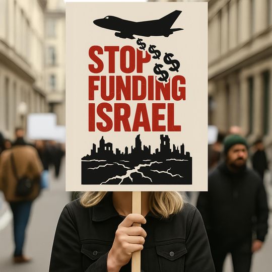 Discover Stop Funding Israel Protest Sign 18"-24",  Protest Israel Rally Sign, Stop Genocide, Anti Fascist Poster, Support Palestine, Support Iranian