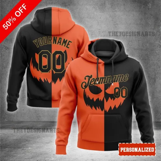 Discover Custom 3D Pattern Halloween Hoodie,