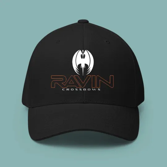 Discover Ravin Crossbow Archery Logo Black Baseball Cap Adjustable
