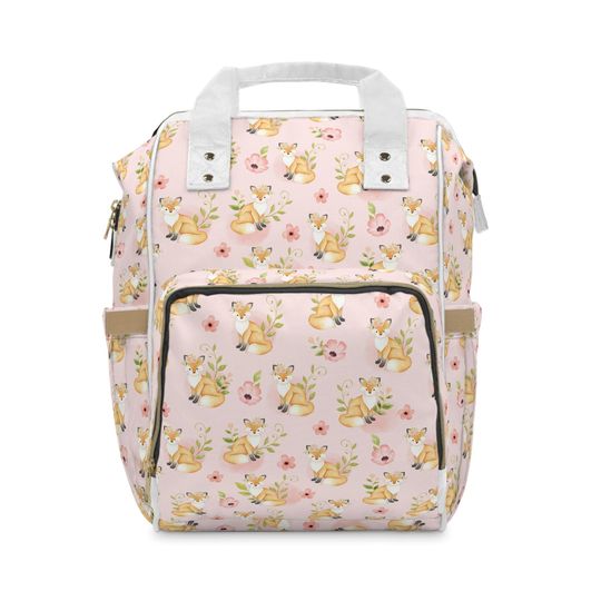 Woodland Fox Floral Diaper Backpack