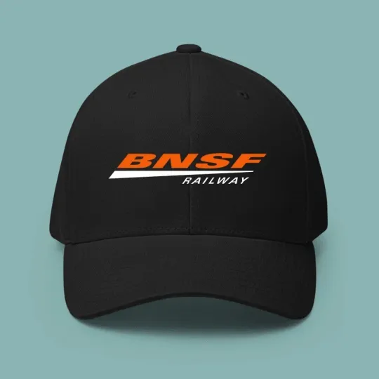 Discover BNSF Railway Logo Black Baseball Cap Adjustable