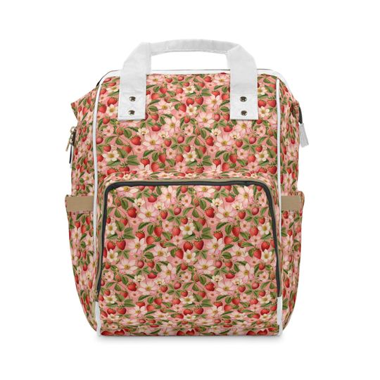 Discover Strawberry Floral Diaper Backpack