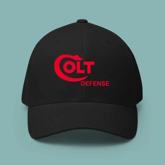 Discover Colt Firearms Logo Black Baseball Cap Adjustable