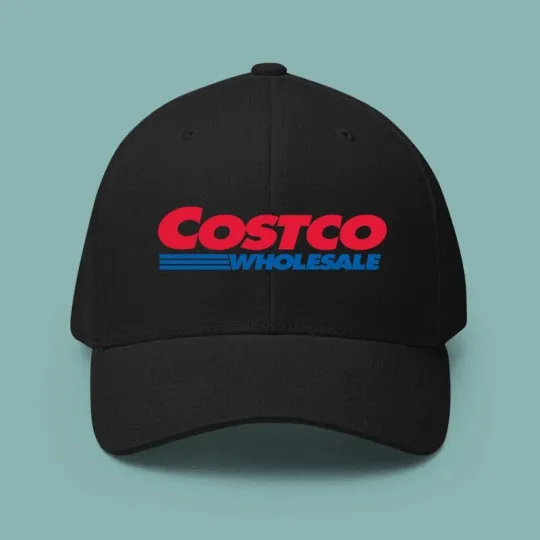 Discover Costco Wholesale Logo Printed Black Hat Baseball Cap Adjustable