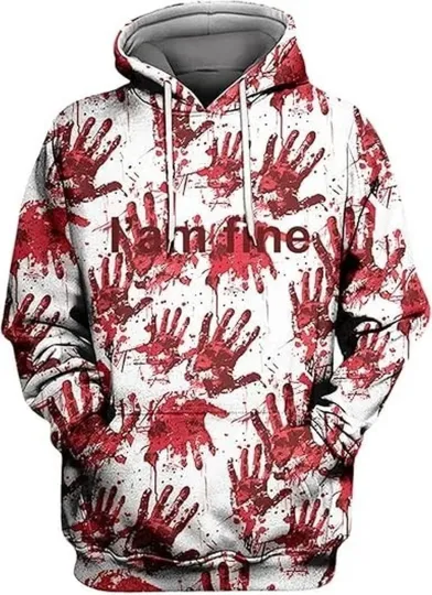 Discover Blood Halloween Theme Print Hoodie - 3D All Over Print Hoodie