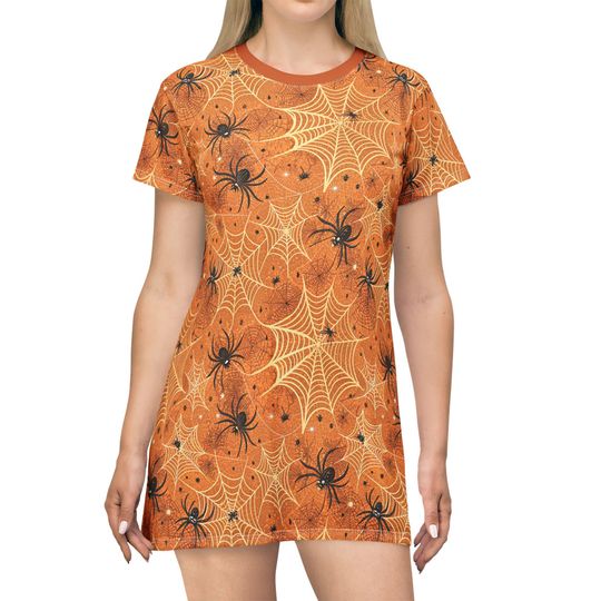 Discover Halloween Spider T-Shirt Dress: Spooky Costume, Fall Fashion