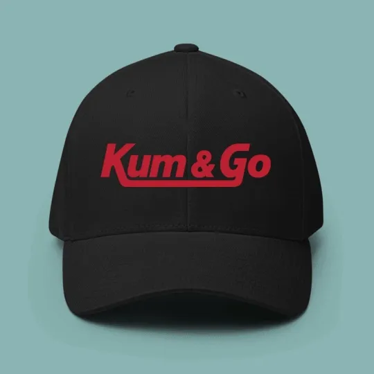 Discover Kum & Go Logo Printed Black Baseball Cap Adjustable