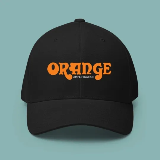 Discover Orange Amplifiers Logo Printed Black Hat Baseball Cap Adjustable