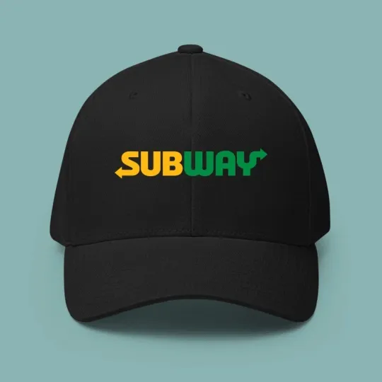 Discover Subway Logo Printed Black Adjustable Baseball Cap