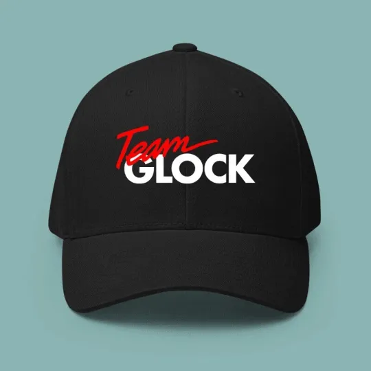 Discover Team Glock Logo Print Black Baseball Cap Adjustable