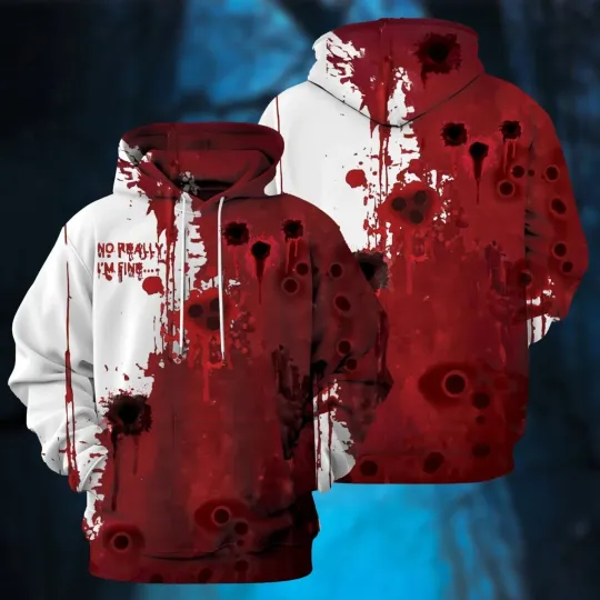 Discover Blood Halloween 3D Theme Print Hoodie - All Over Print 3D Hoodie  7
