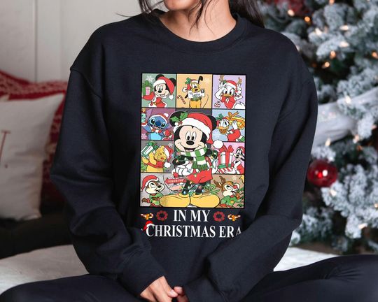 Discover In My Christmas Era Shirt | Retro Disney Mickey & Friends Christmas Sweatshirt | Vintage Holiday Family Matching Tee 2025