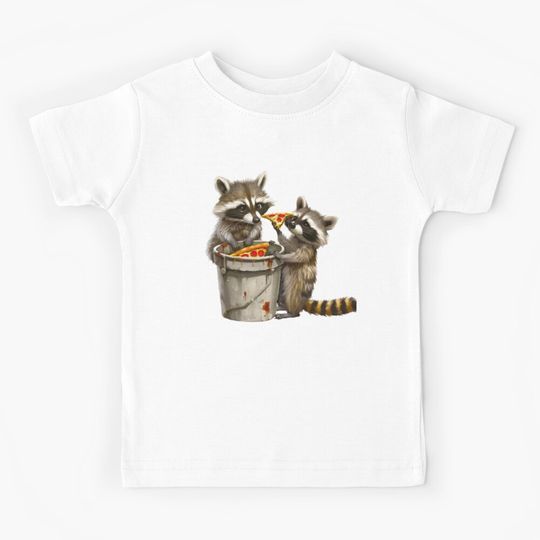 Discover Pizza Raccoon |  Funny Pizza Raccoon Kids T-Shirt