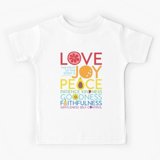 Discover Fruit Of The Spirit Bible Verse Christian Kids T-Shirt