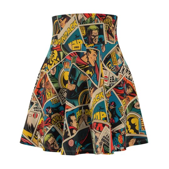 Discover Superhero Comic Book Women’s Skater Skirt