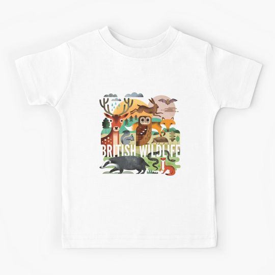 Discover British Wildlife Kids T-Shirt