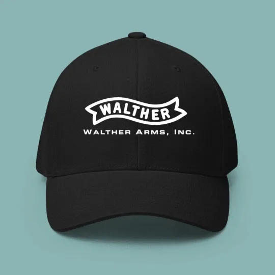 Discover Walther Arms Firearms Logo Printed Black Hat Baseball Cap Adjustable