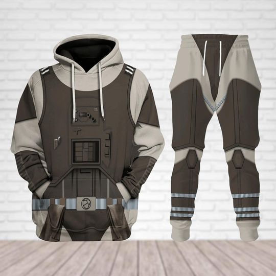 Star Wars Dengar Cosplay Hoodie Jogger Set, Halloween Bounty Hunter Costume for Men
