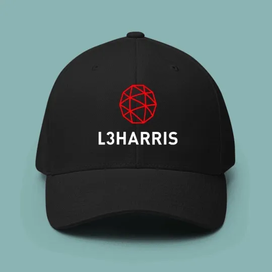 Discover L3Harris Aircraft Logo Printed Black Hat Baseball Cap Adjustable