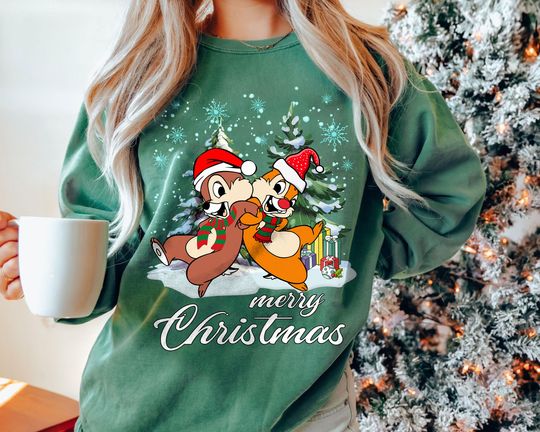 Discover Chip and Dale Christmas Trees Shirt | Vintage Disney Free Delivery Tee 2025 | Funny Holiday Disney World Trip Shirt | Family Matching Gift