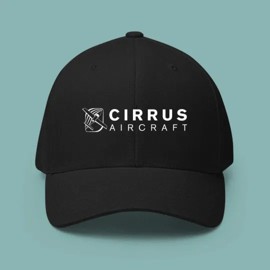 Discover Cirrus Aircraft Logo Black Baseball Cap Adjustable