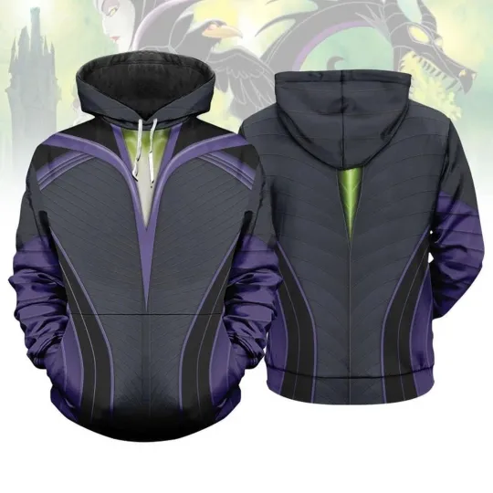 Maleficent Cosplay Costume Sleeping Beauty Halloween hoodie 3D