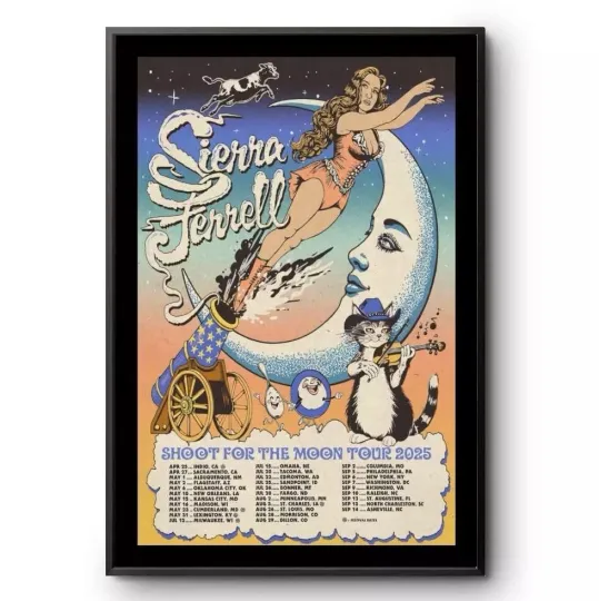 Discover Sierra Ferrell Shoot For The Moon Tour 2025 Poster