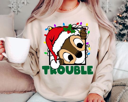 Discover Chip and Dale Trouble Christmas Shirt | Retro Vintage Disney Funny Holiday Tee 2025 | Disney World Trip Family Matching Gift
