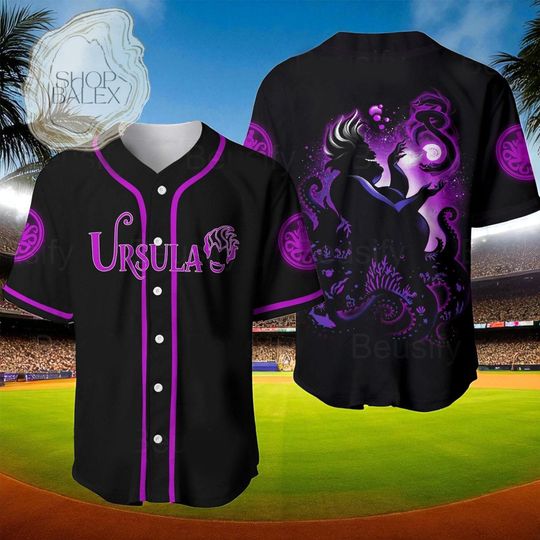 Discover Custom Ursula Baseball Jersey, Disney Villains Jersey Shirt