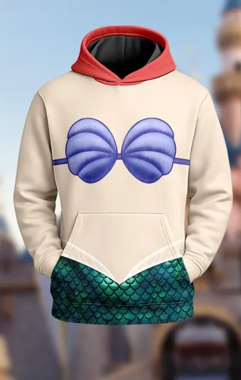 The Little Mermaid 3D Costume Hoodie