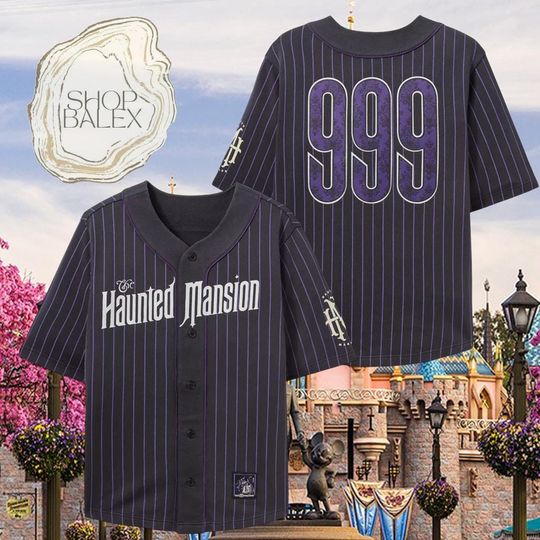 Discover Haunted Mansion Baseball Jersey, 999 Ghosts Pinstripe Jersey