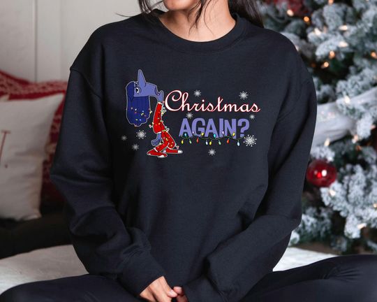 Discover Inside Out Sadness Christmas Shirt | Funny Disney Pixar Holiday Tee | Retro Christmas Again Top 2025 | Disney Family Matching Gift