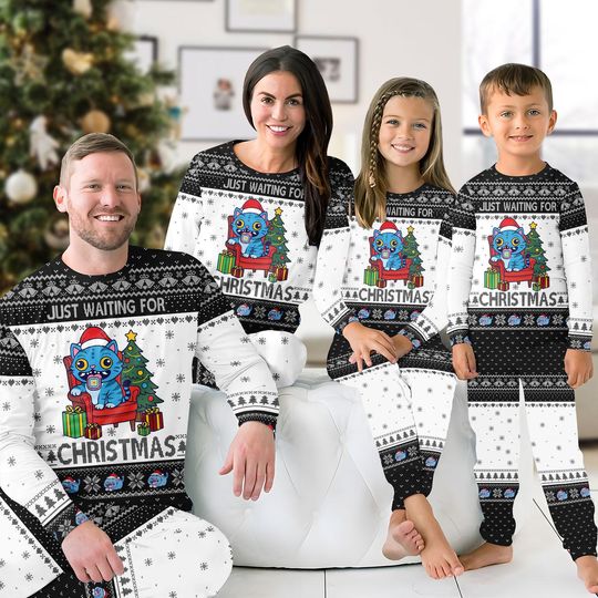 Discover Derpy Tiger Christmas Pajamas Set, Christmas Tiger Costume Matching Pajamas, Cute Kp0p Tiger Matching Family Shirt, Christmas Pjs