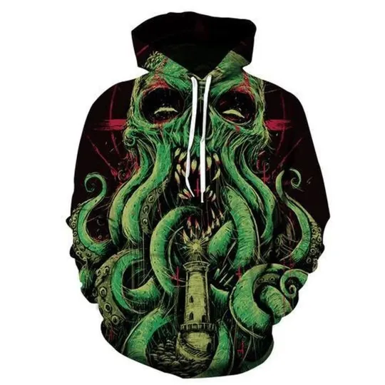 Discover Men_s Octopus Monster 3D Print Hoodie Pullover Jacket Cosplay Halloween