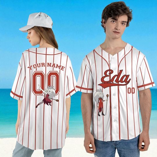 Discover Custom Owl House Eda Baseball Jersey  Personalized The Owl Lady Jersey Shirt, Cartoon Cosplay Outfit, Gift for Fans of The Owl House
