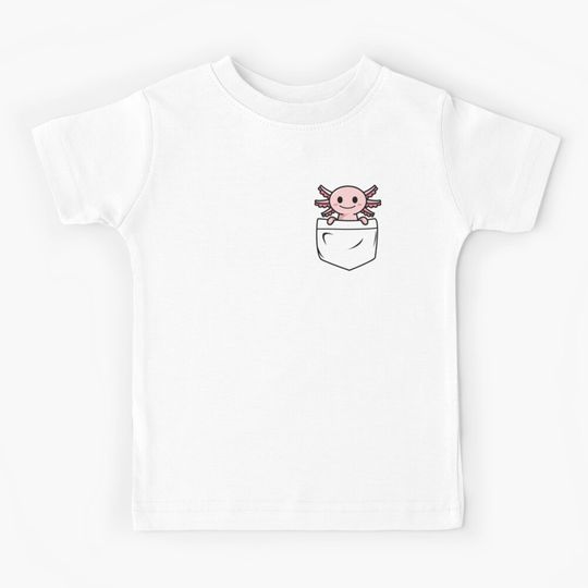 Discover axolotl in pocket Kids T-Shirt