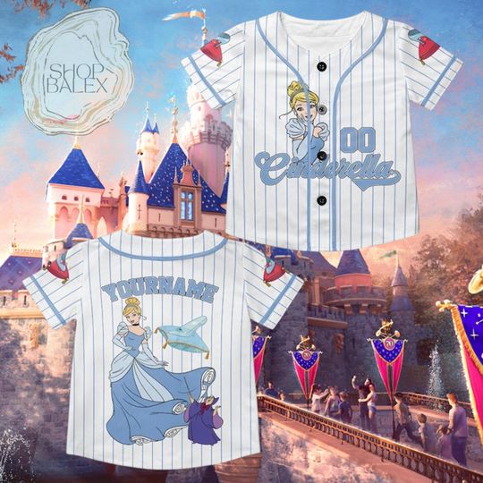 Discover Custom Cinde Baseball Jersey, Princess Jersey Shirt for Kids & Adults