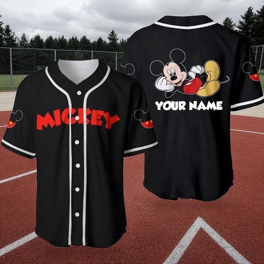 Discover Custom Mickey Mouse Baseball Jersey, Personalized Disney Jersey Shirt