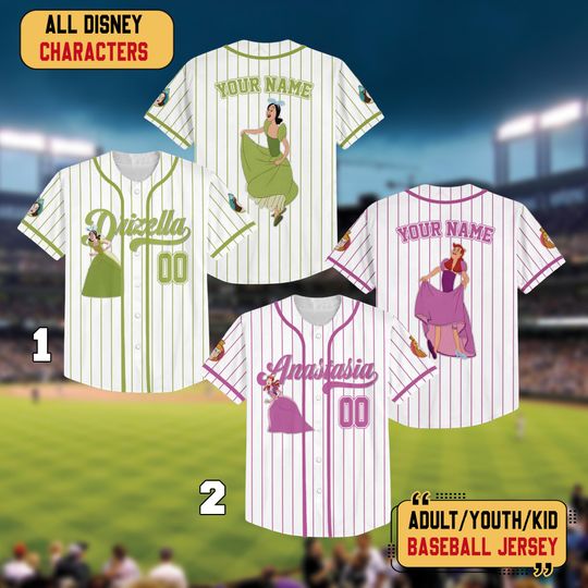 Discover Personalized Cinde's Stepsisters Baseball Jersey