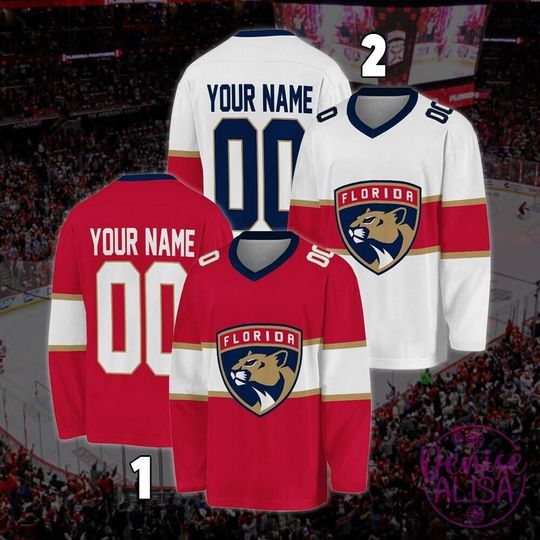 Personalized Florida Panthers Hockey Jersey, Jersey For Men With Your Team Name, Fan Hockey Jersey
